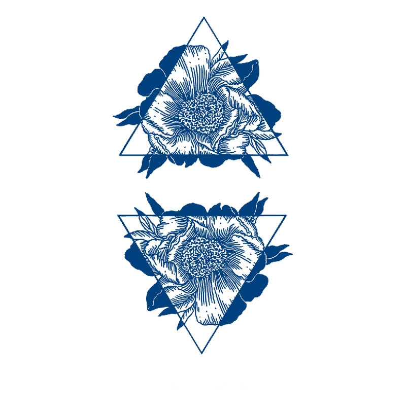 Geometric Peony Twins
