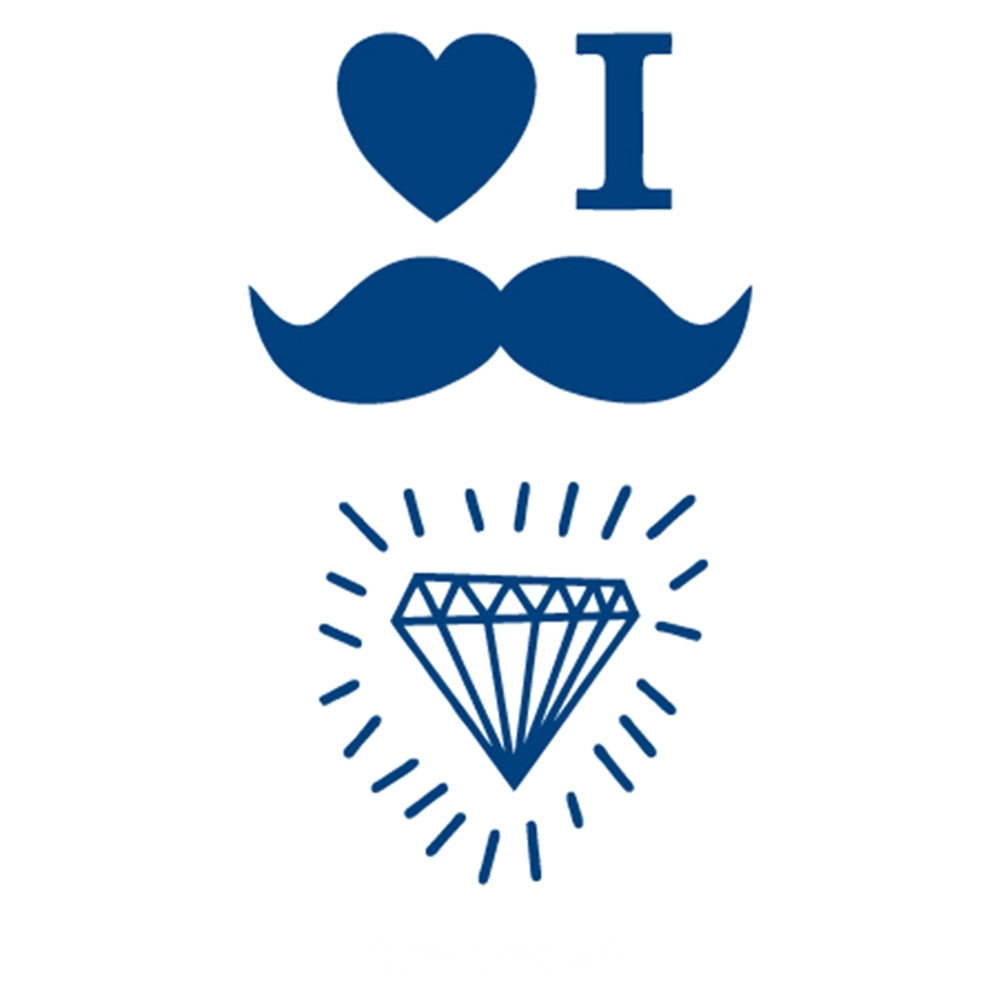 I Love Mustache and Diamonds