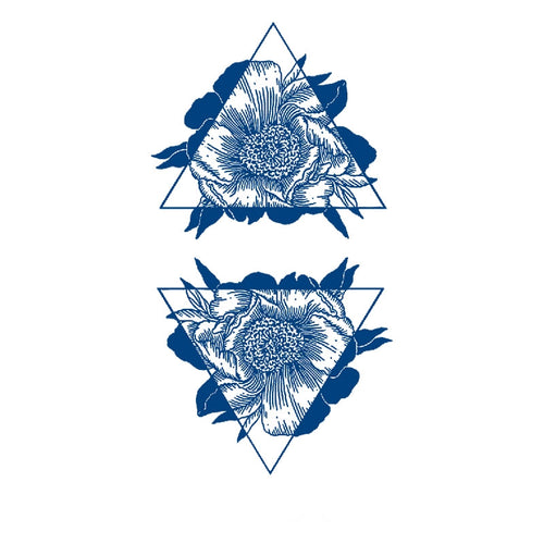 Geometric Peony Twins
